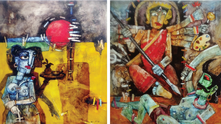 সুনীল কুমারের প্রদর্শনী বিশ্বপথের মগ্নতা